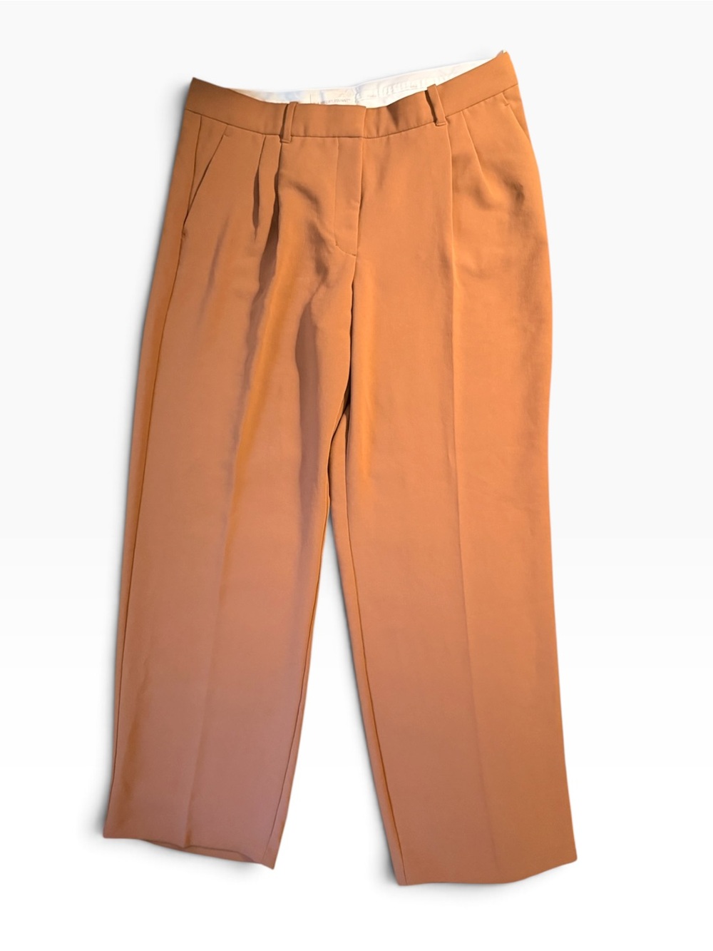 Aritzia Wilfred Effortless Pant Size 16 Cognac Brown Wide Leg Trousers